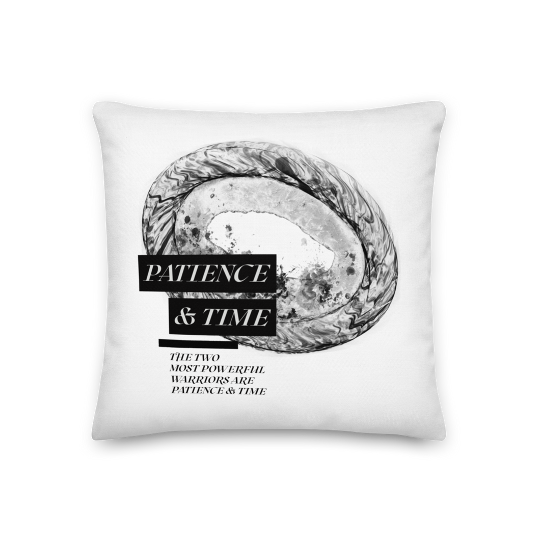 18″×18″ Patience & Time Premium Pillow by Design Express