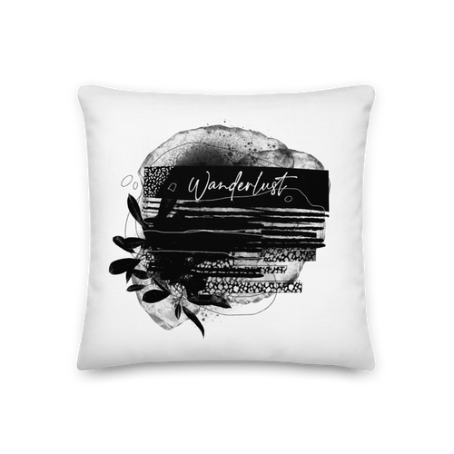 18″×18″ Wanderlust Illustration Series Premium Pillow by Design Express