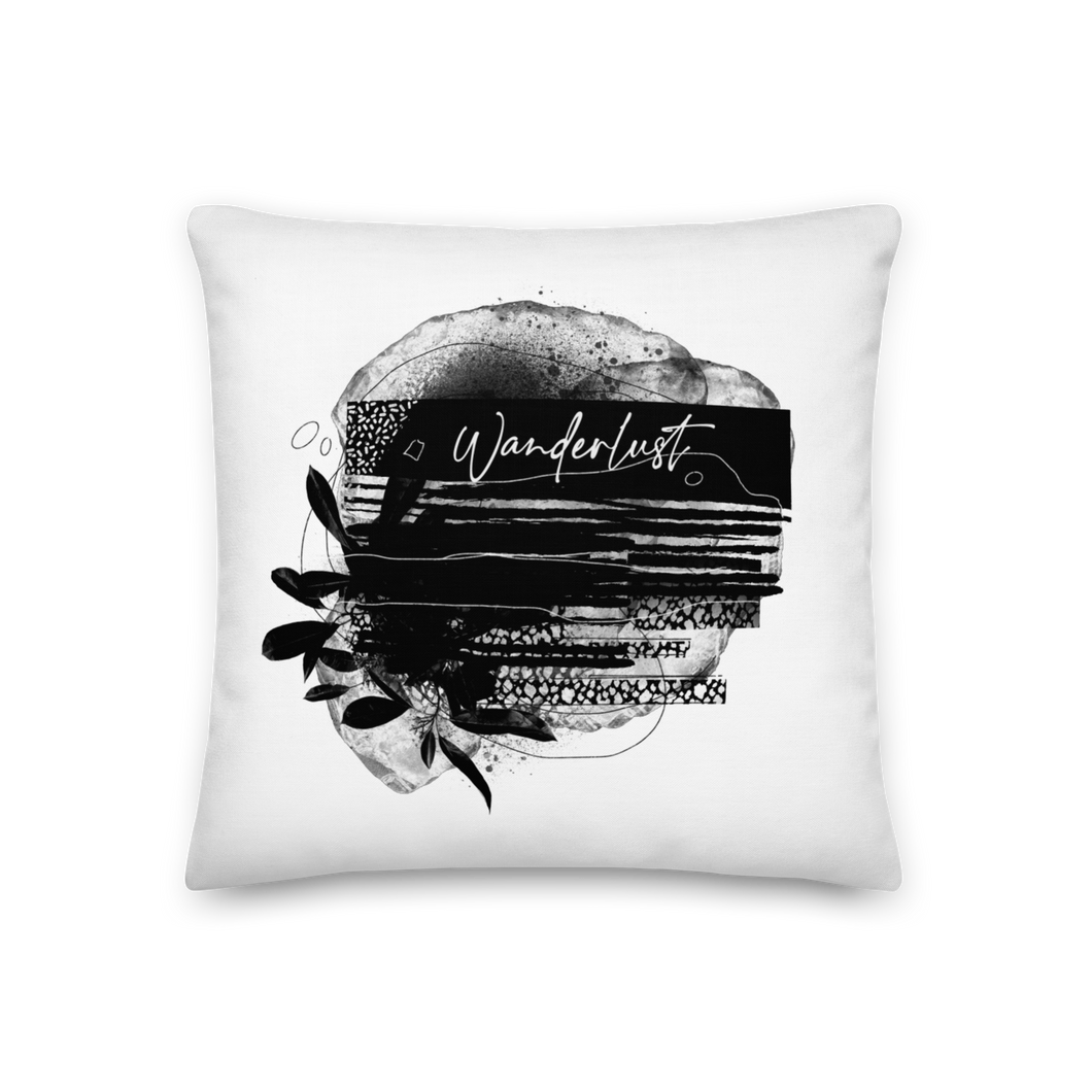 18″×18″ Wanderlust Illustration Series Premium Pillow by Design Express