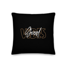 18″×18″ Good Vibes Typo Premium Pillow by Design Express