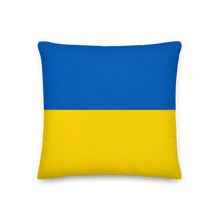 18″×18″ Ukraine Flag (Support Ukraine) Premium Pillow by Design Express