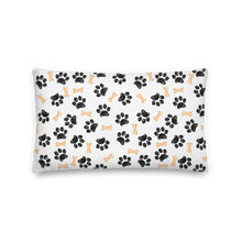 Dog Paws and Bones Pattern Premium Pillow by Design Express