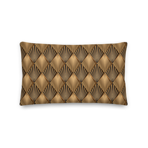 Golden Art Deco Pattern Premium Pillow by Design Express