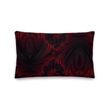 Black Red Fractal Art Premium Pillow by Design Express