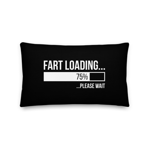 20″×12″ Fart Loading (Funny) Premium Pillow by Design Express