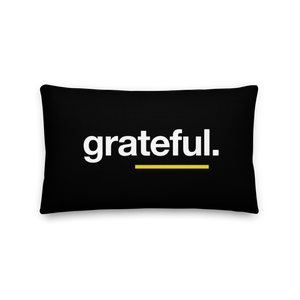 20″×12″ Grateful (Sans) Premium Pillow by Design Express