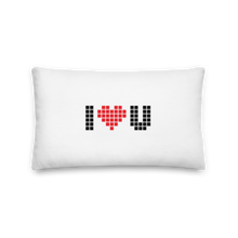 20″×12″ I Heart U Pixel Premium Pillow by Design Express