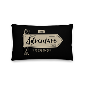 20″×12″ the Adventure Begin Premium Pillow by Design Express