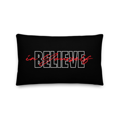 20″×12″ Believe in yourself Typography Premium Pillow by Design Express