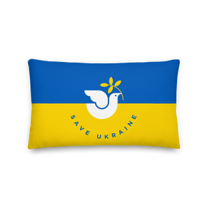 20″×12″ Save Ukraine Premium Pillow by Design Express