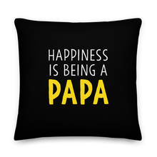 Happiness is Being a Papa (Funny) Square Premium Pillow by Design Express