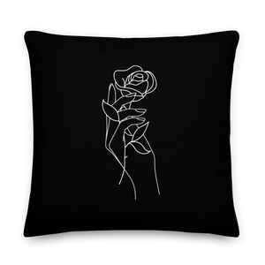 Rose in Hand Premium Pillow by Design Express