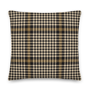 Herringbone Glen Plaid Pattern Premium Pillow by Design Express