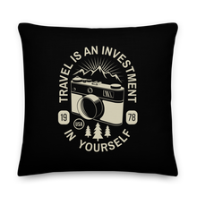 Travel Is An Investment In Yourself Square Premium Pillow by Design Express