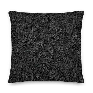 3D Black Ornament Pattern Premium Pillow by Design Express