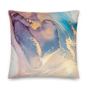 Soft Marble Liquid ink Art Full Print Premium Pillow by Design Express