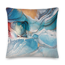 Colorful Marble Liquid ink Art Full Print Premium Pillow by Design Express