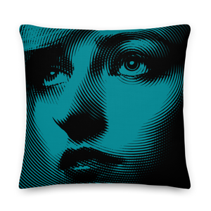 Face Art Premium Square Pillow by Design Express