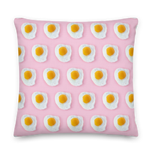 Pink Eggs Pattern Premium Square Pillow by Design Express