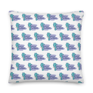 Seahorse Hello Summer Premium Pillow by Design Express