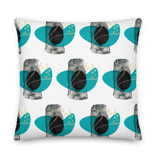 22×22 Composition Abstract Art Pattern Square Premium Pillow by Design Express