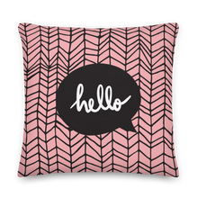 22×22 Hello Square Premium Pillow by Design Express