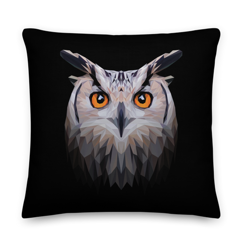 22″×22″ Owl Art Square Premium Pillow by Design Express