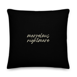 22″×22″ Marvelous Nightmare Flower Skull Square Premium Pillow by Design Express