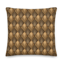 22″×22″ Golden Art Deco Pattern Premium Pillow by Design Express