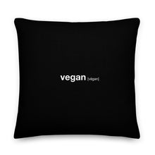 22″×22″ Vegan Dictionary Premium Pillow by Design Express