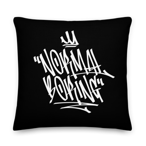 22″×22″ Normal is Boring Graffiti (motivation) Premium Pillow by Design Express