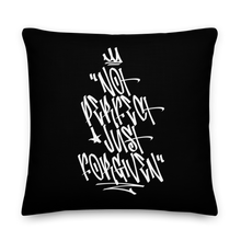 22″×22″ Not Perfect Just Forgiven Graffiti (motivation) Premium Pillow by Design Express