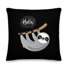 22″×22″ Hola Sloths Premium Pillow by Design Express