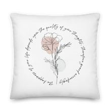 22″×22″ the happiness of your life deppends upon the quality of your thoughts Premium Square Pillow by Design Express