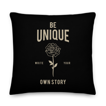 22″×22″ Be Unique, Write Your Own Story Premium Pillow by Design Express