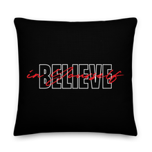 22″×22″ Believe in yourself Typography Premium Pillow by Design Express