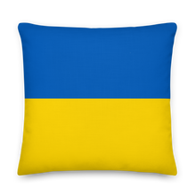 22″×22″ Ukraine Flag (Support Ukraine) Premium Pillow by Design Express