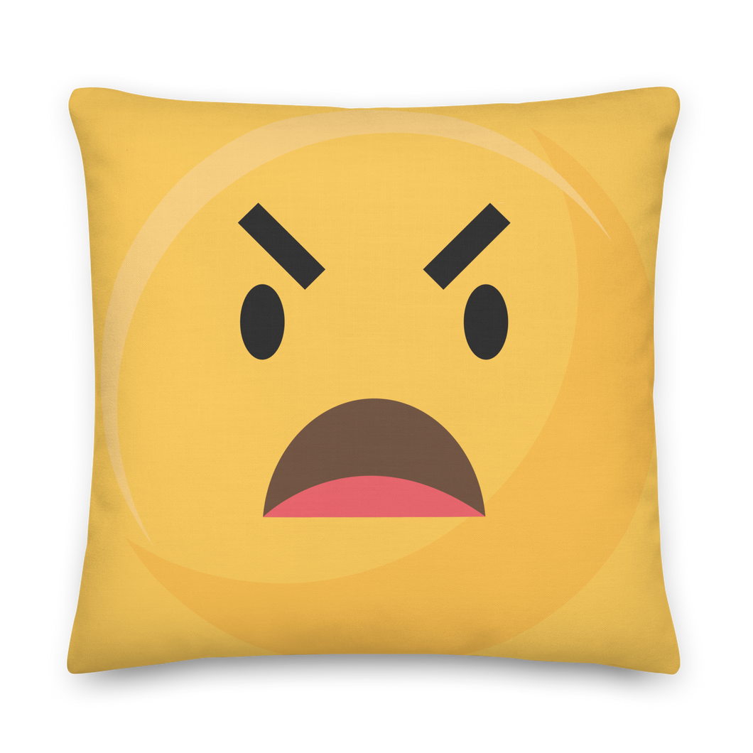 Shock Emoji Premium Pillow