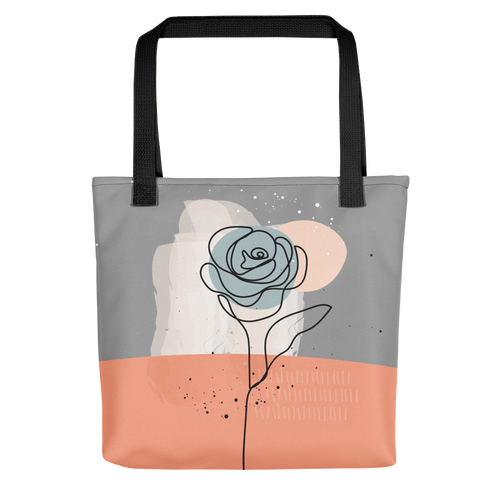 Default Title Soft Flower Line Tote bag by Design Express