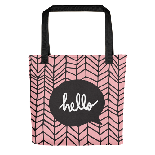 Default Title Hello Tote bag by Design Express