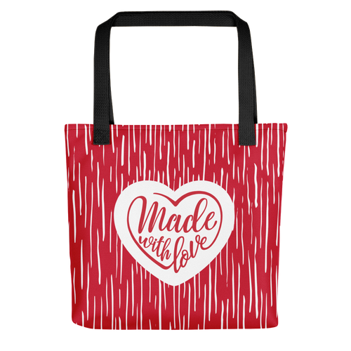 Default Title Made With Love (Heart) Tote bag by Design Express