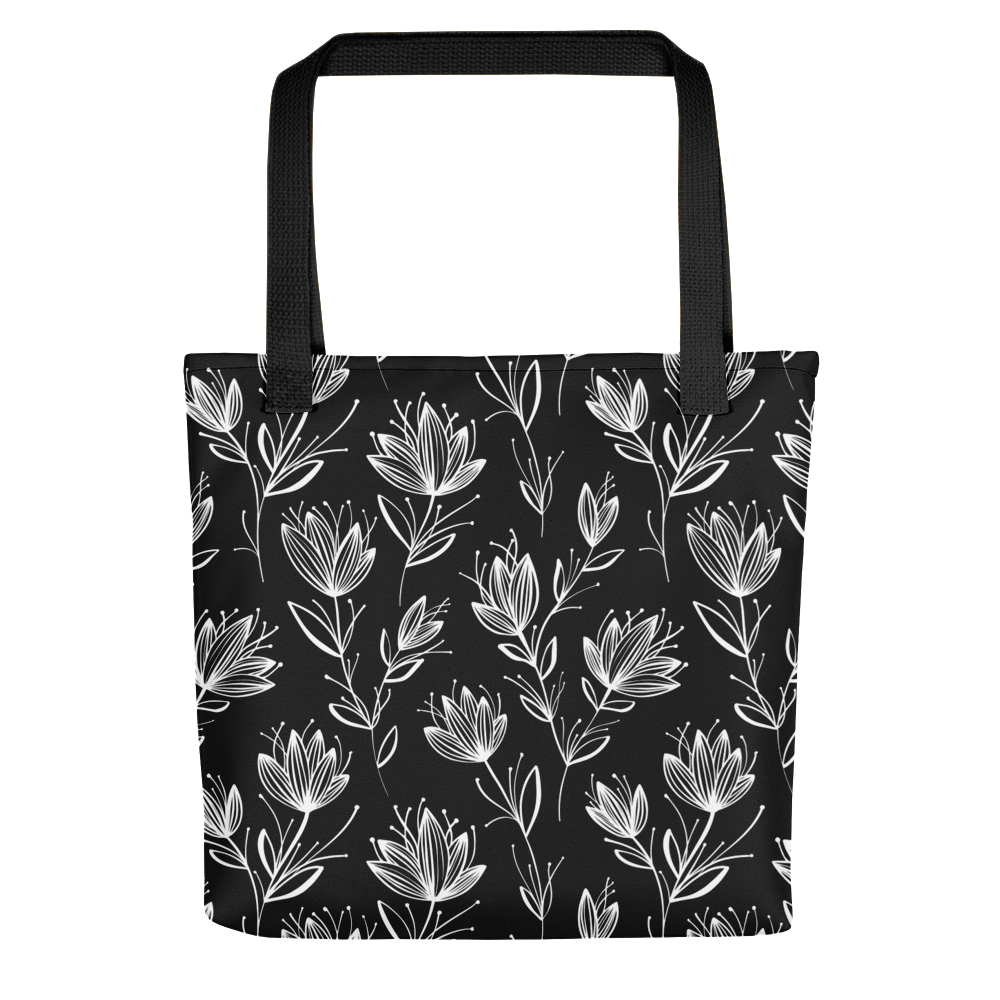 Default Title Leaf Line Pattern Tote bag by Design Express