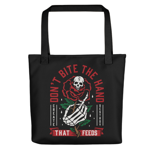 Default Title Don't Bite The Hand That Feeds Tote bag by Design Express