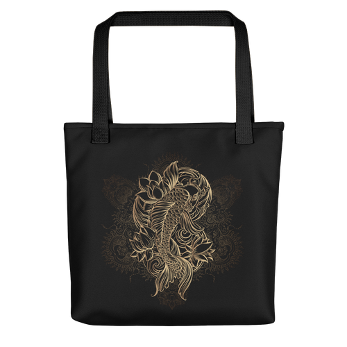 Default Title Gold Koi Fish Tote bag by Design Express