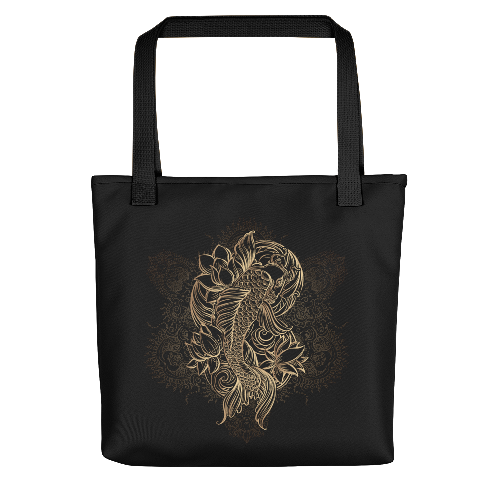 Default Title Gold Koi Fish Tote bag by Design Express