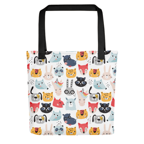 Default Title Funny Animal Pattern Tote bag by Design Express