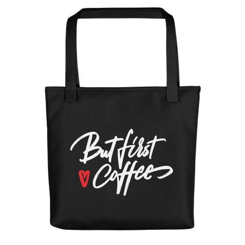 Default Title But First Coffee (Funny) Tote bag by Design Express