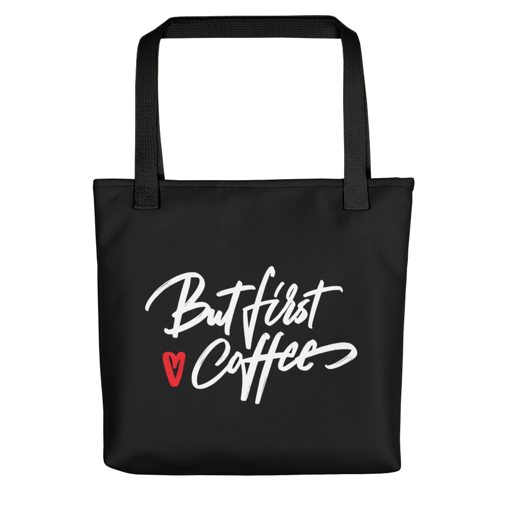 Default Title But First Coffee (Funny) Tote bag by Design Express