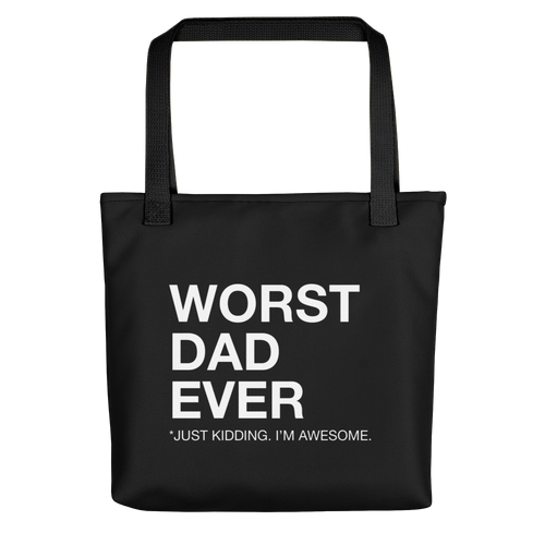 Default Title Worst Dad Ever (Funny) Tote bag by Design Express