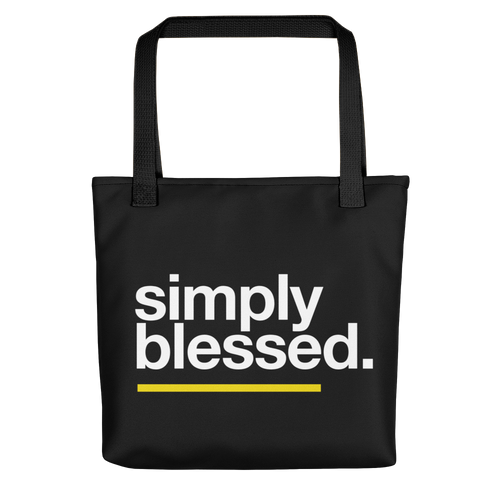 Default Title Simply Blessed (Sans) Tote bag by Design Express